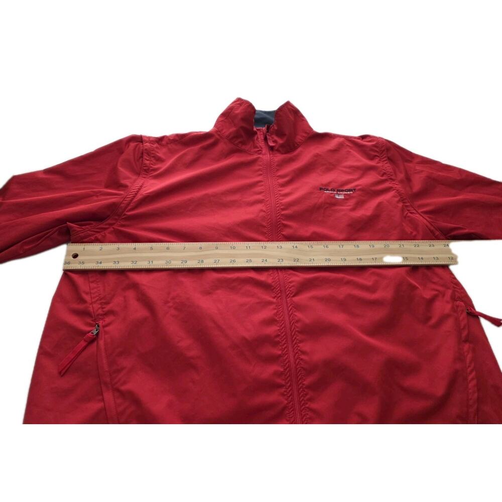 Vintage Ralph Lauren Jacket Mens Red Embroidered Polo Sport Size L - Picture 7 of 11